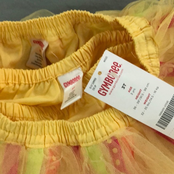 Gymboree tulle skirt yellow size 3T - Picture 4 of 5